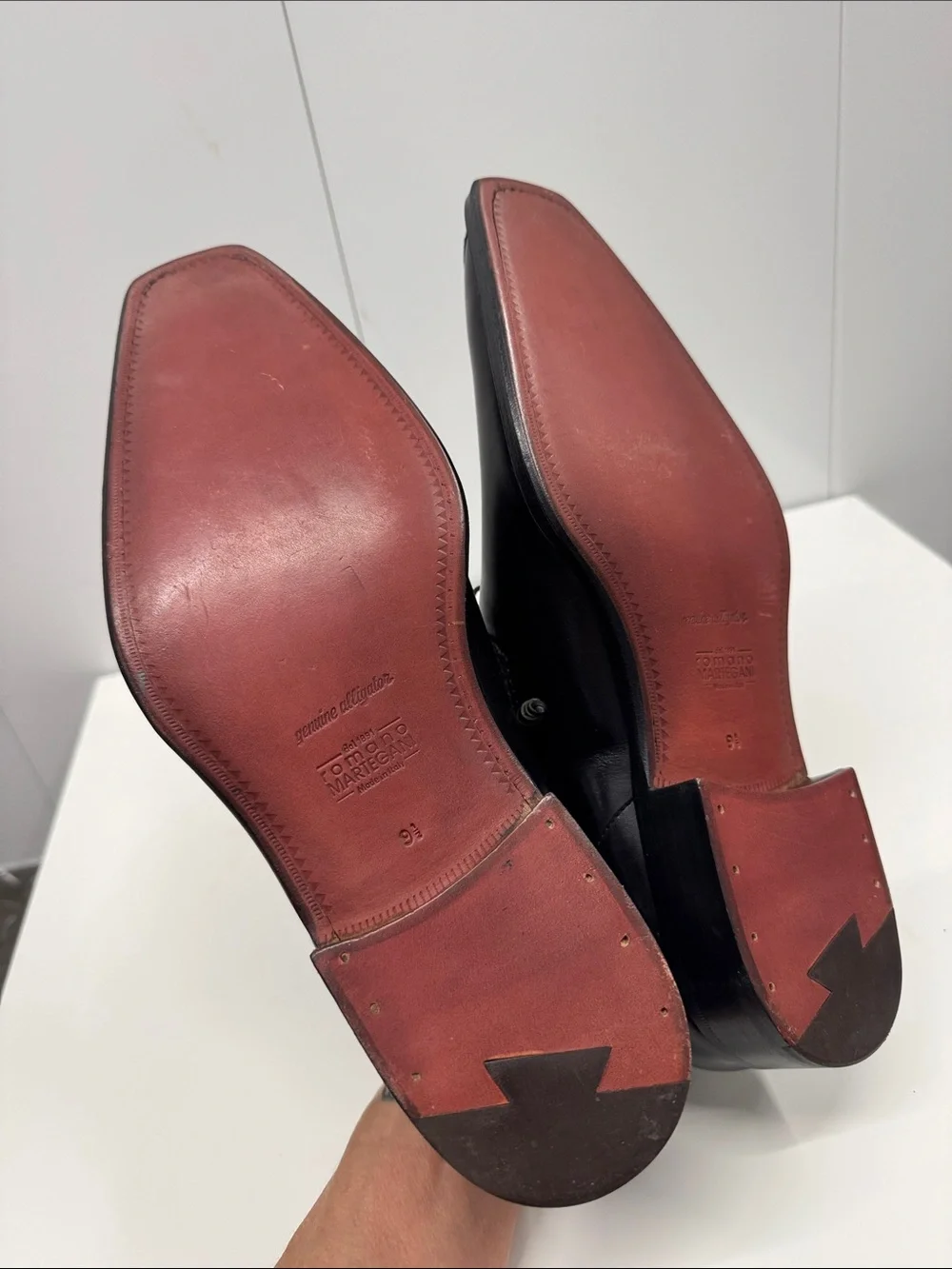 Romano Martegani Real Alligator 🐊 Leather Lace-Up Derby Shoes with Textured Vamp